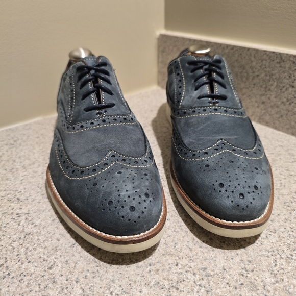 Johnston & Murphy 20-8167 Watkins Navy Wingtips - Picture 4 of 7